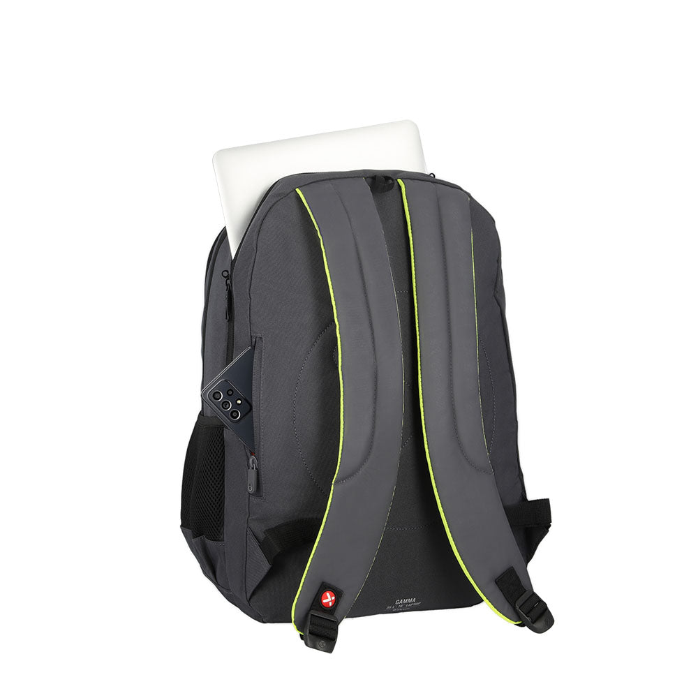 Morral para laptop hombre Gamma 16'' gris/lima