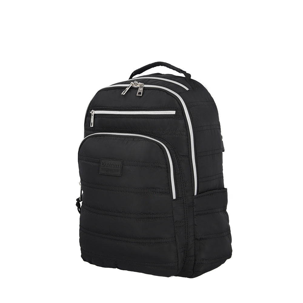 Morral para mujer Vermont porta laptop 15.6'' negro/plateado