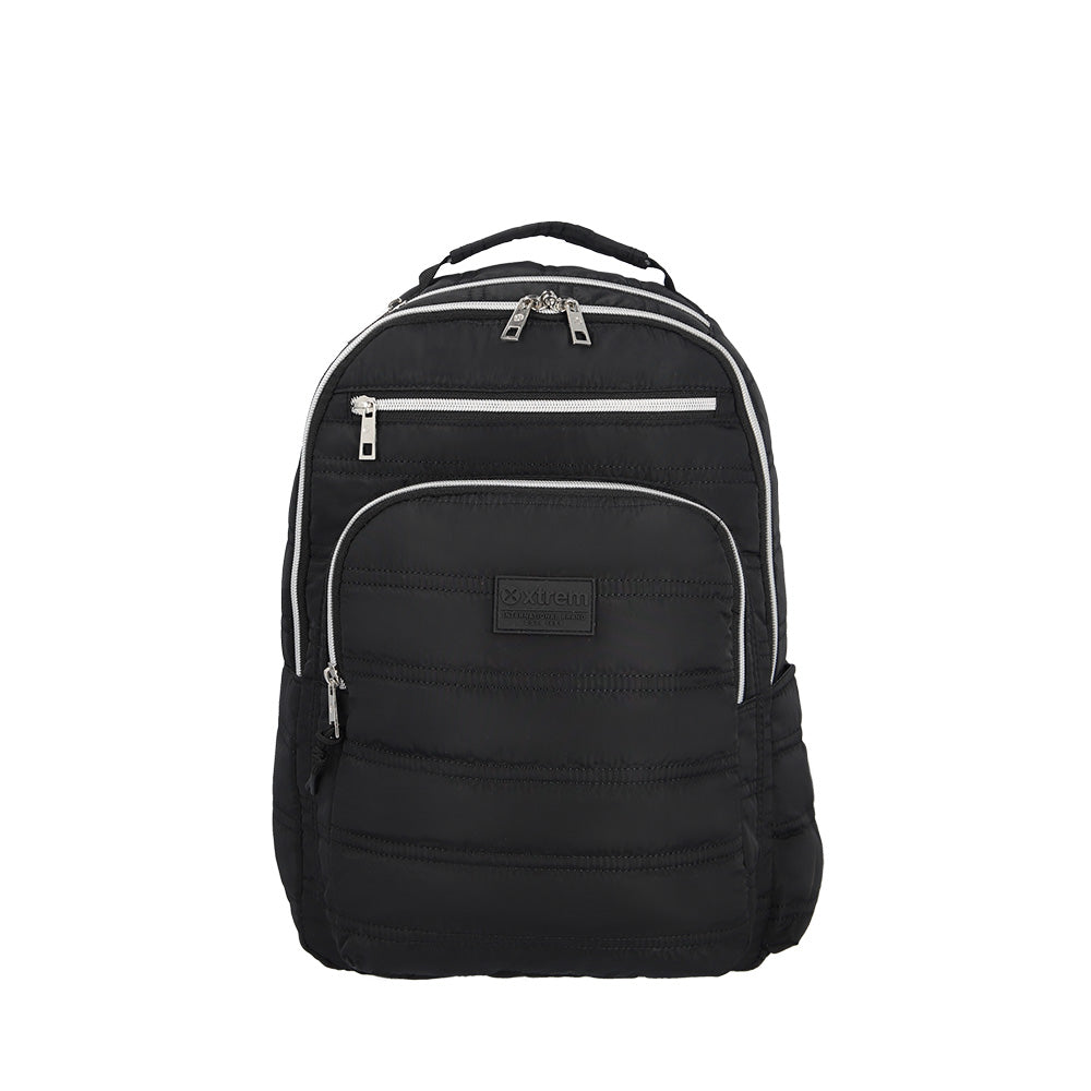 Morral para mujer Vermont porta laptop 15.6'' negro/plateado