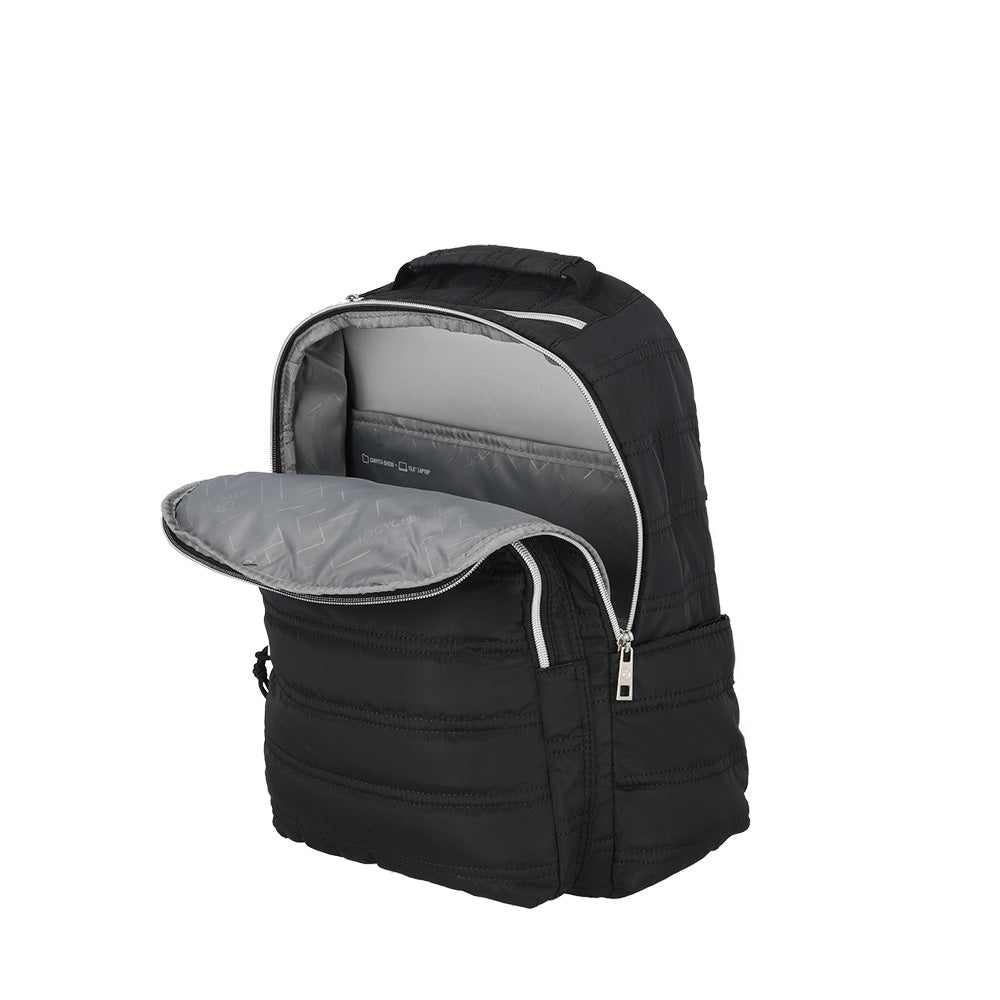 Morral para mujer Vermont porta laptop 15.6'' negro/plateado