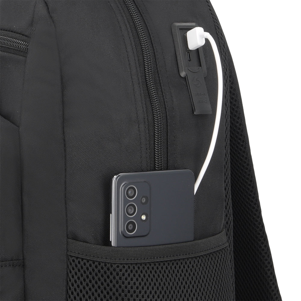 Morral para laptop hombre Acceleration Hammer negra 17"