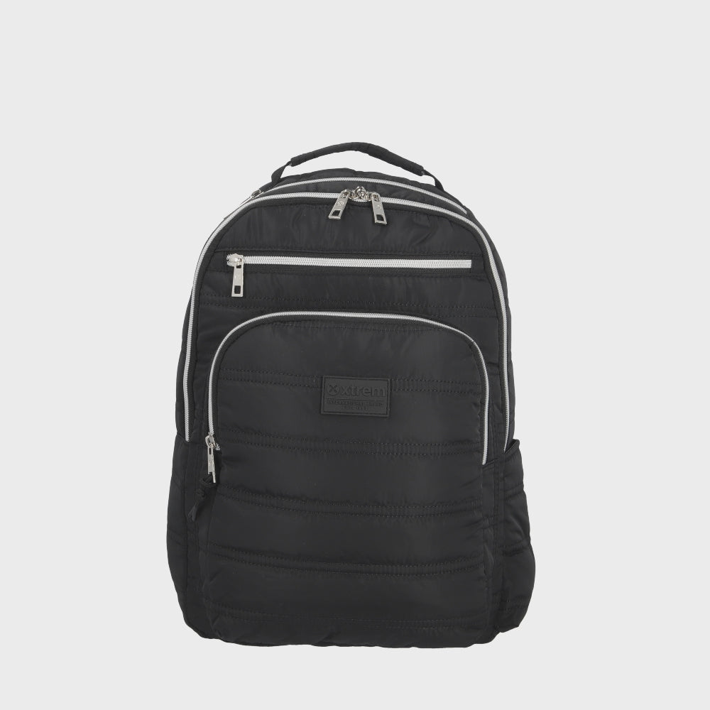 Morral para mujer Vermont porta laptop 15.6'' negro/plateado