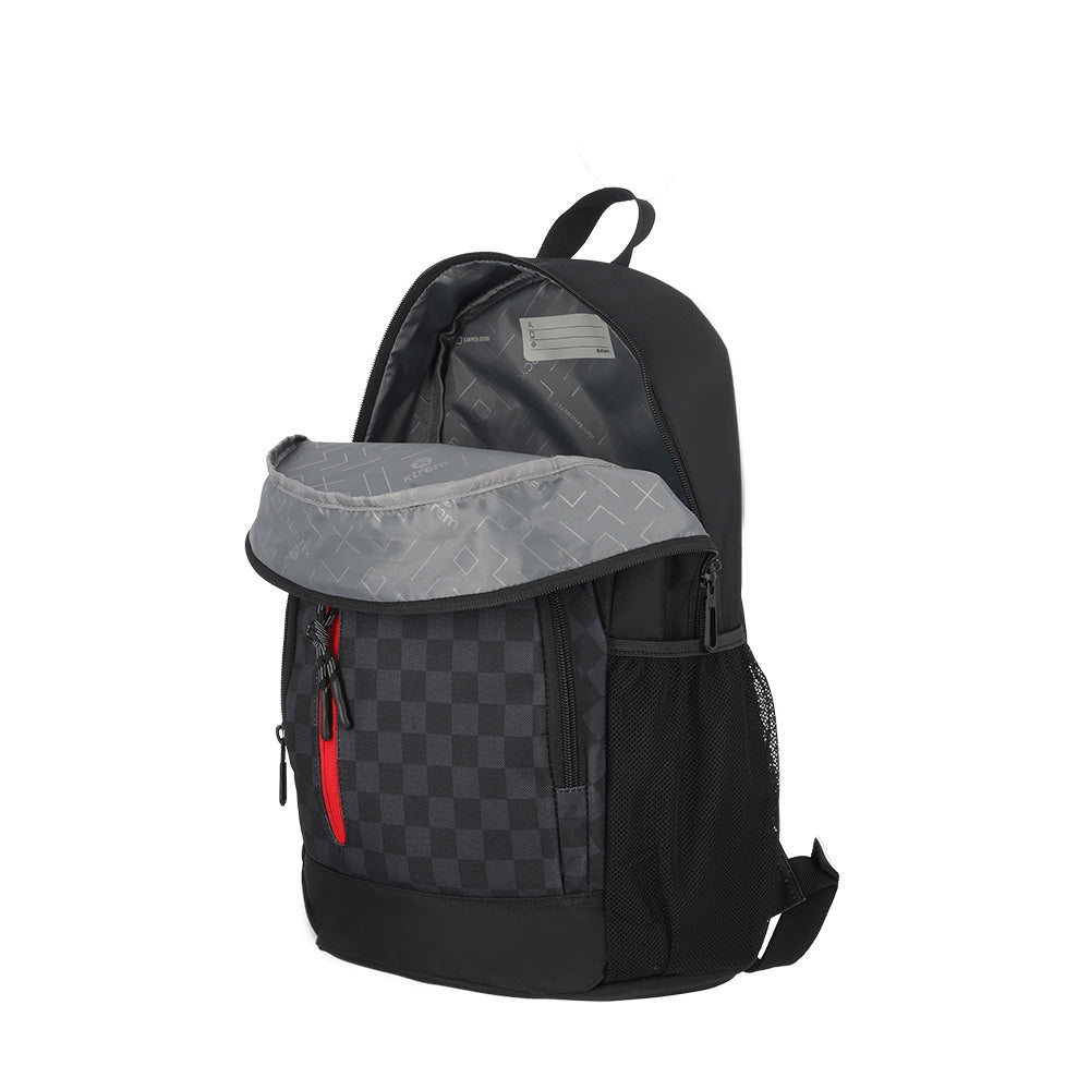 Mochila urbana para hombre Austin negra c/ cuadros