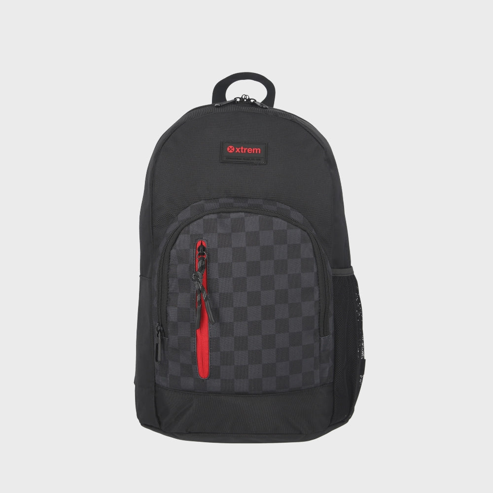 Mochila urbana para hombre Austin negra c/ cuadros